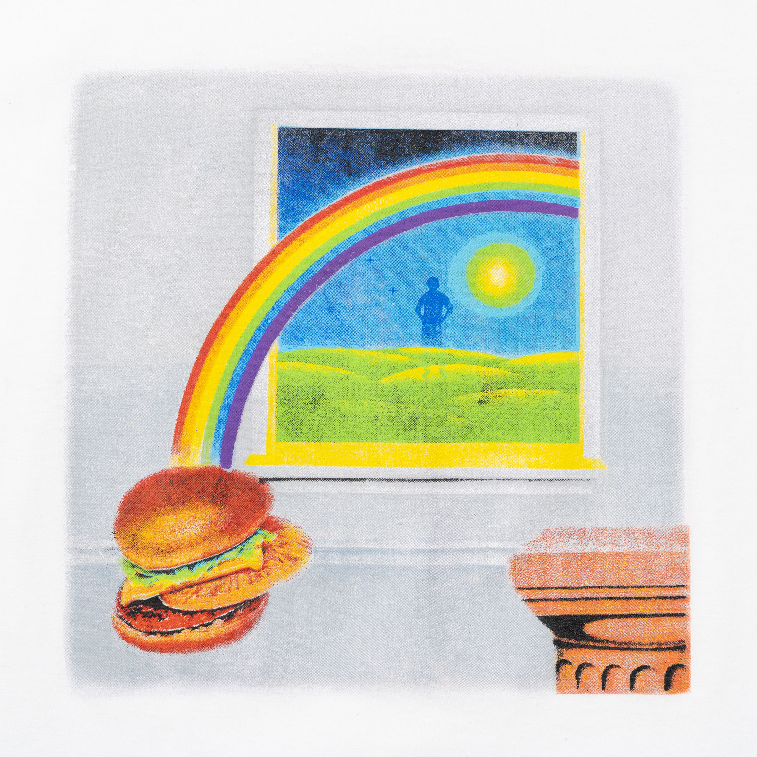 Burger White Tee LS - Image 2